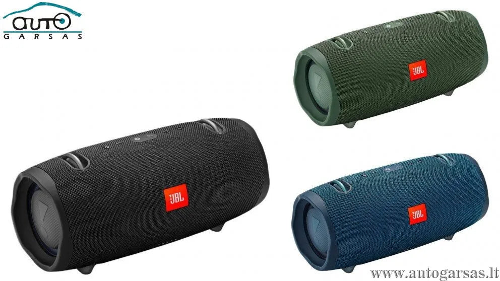 Nešiojama belaidė garso kolonėlė JBL Xtreme 2 su Bluetooth 2x20W, 15 valandų grojimo, atspari vandeniui