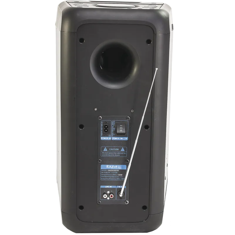 Nešiojama garso sistema Ibiza FREESOUND300, USB, SD, AUX, BLUETOOTH, 300W
