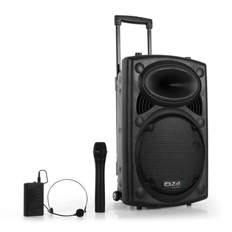 Nešiojama garso sistema Ibiza-Sound PORT12UHF-BT, USB, SD, Bluetooth, 700W
