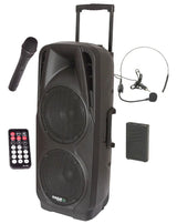 Nešiojama garso sistema Ibiza-Sound PORT225VHF-BT, MP3 / WMA / BLUETOOTH, 600W