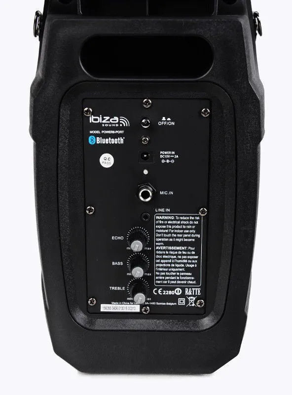 Nešiojama garso sistema Ibiza-Sound POWER6-PORT, USB, AUX, Bluetooth, 50W
