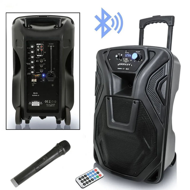Nešiojama garso sistema QTX BUSKER-10PA, VHF MIKR, USB/SD/FM/BT