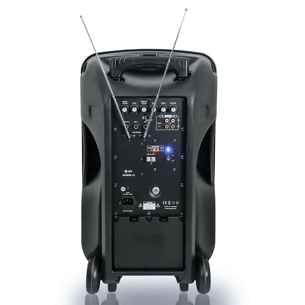 Nešiojama garso sistema QTX BUSKER-12PA, VHF MIKR, USB/SD/FM/BT