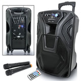 Nešiojama garso sistema QTX BUSKER-15, VHF MIKR, USB/SD/FM/BT