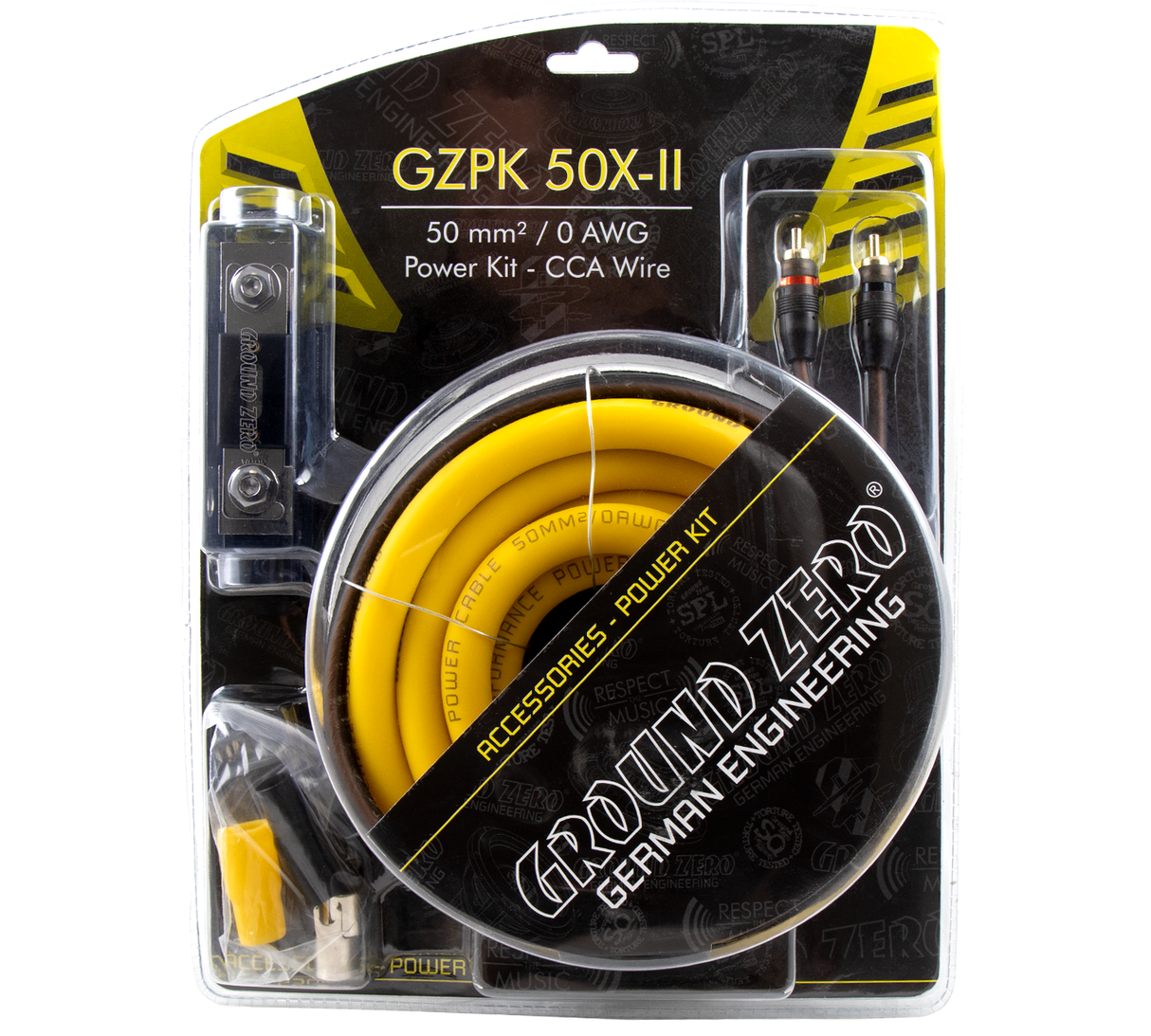 Ground Zero GZPK 50X-II, 50 mm² kabelių rinkinys stiprintuvo pajungimui