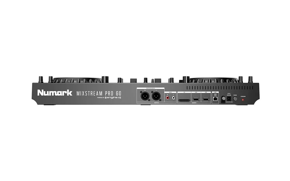 Numark Mixstream Pro Go, baterija maitinamas DJ valdiklis su Amazon Music