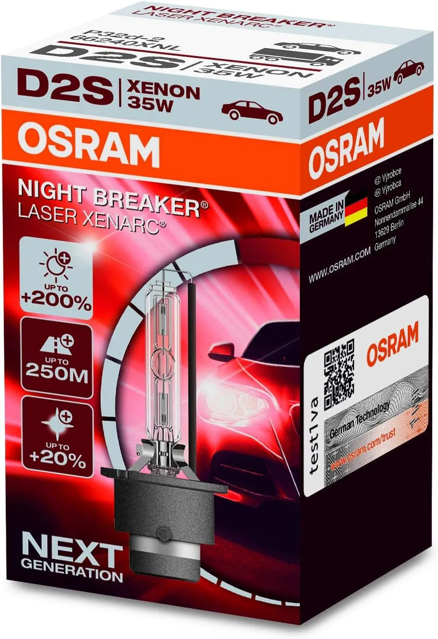 OSRAM XENARC NIGHT Breaker Laser, D2S, +220% XENON 1vnt.66240XNN
