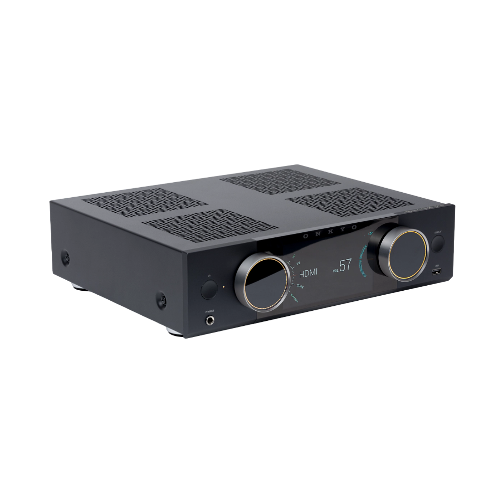 Onkyo Muse Y-50, tinklo grotuvas ir integruotas stereo stiprintuvas, 250W - priekinė panelė su ekrano ir valdymo elementais