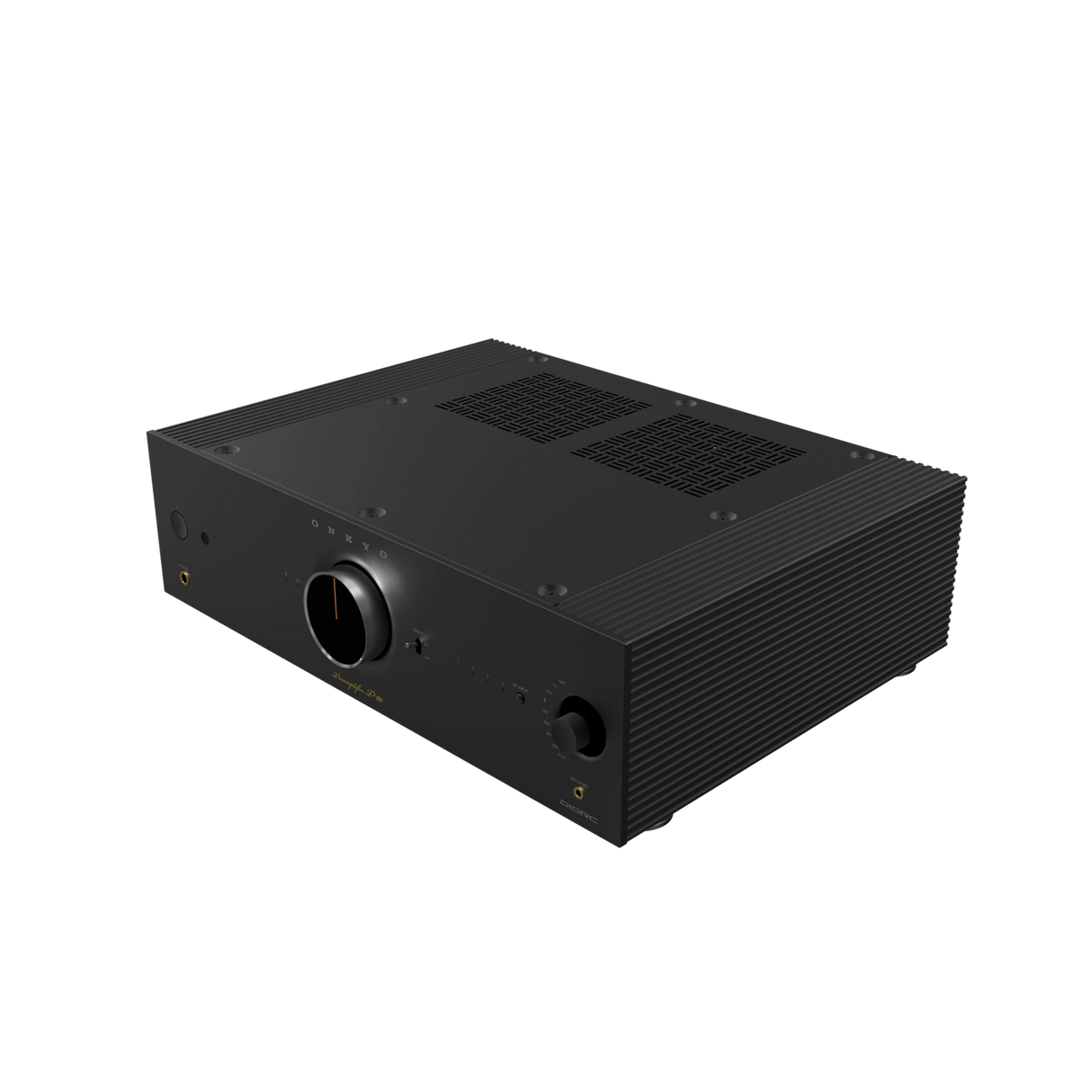 Onkyo P-80, pradinis stiprintuvas su tinklo grotuvu - Didelis apvalus garsumo reguliatorius ir mygtukai