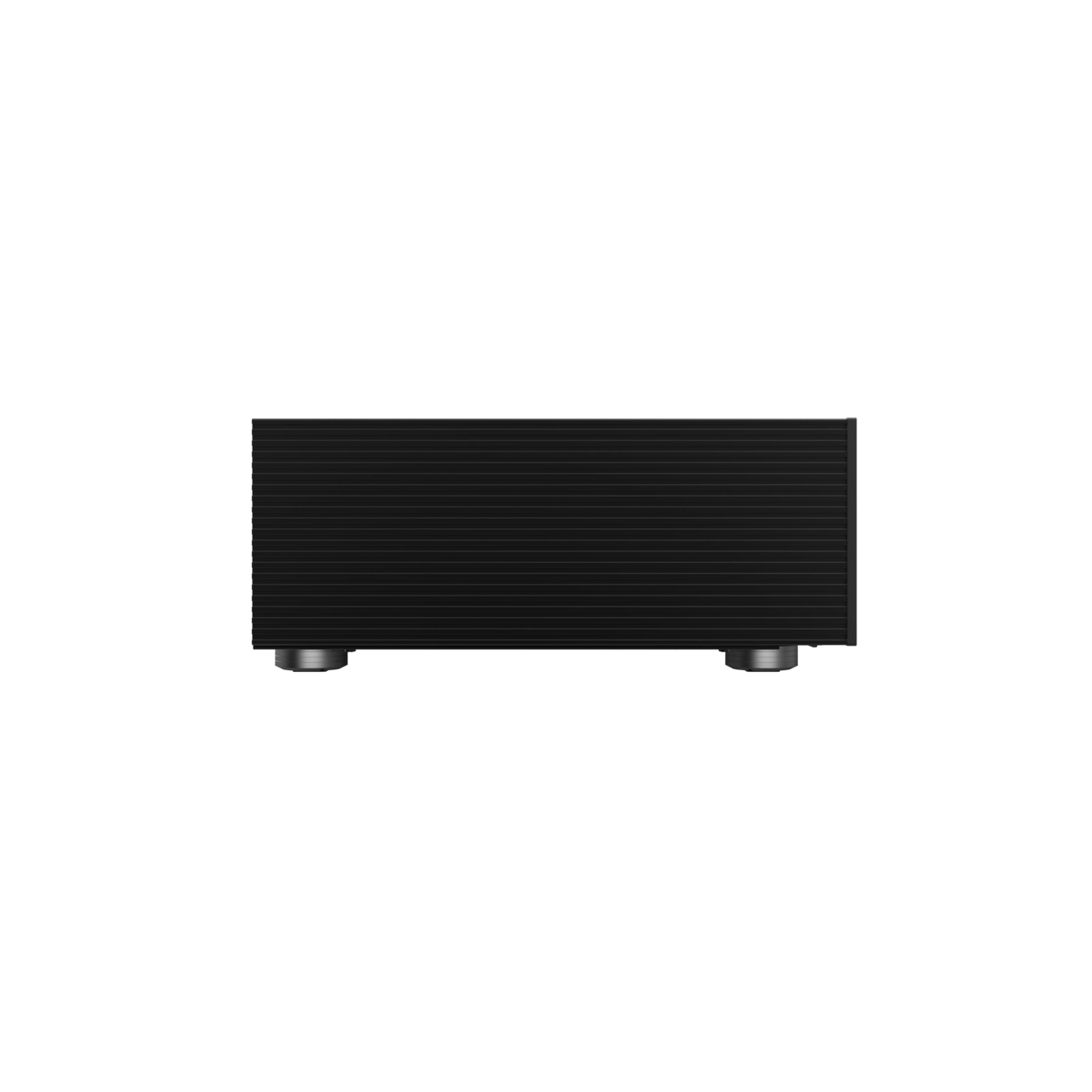 Onkyo P-80, pradinis stiprintuvas su tinklo grotuvu - Šoninis vaizdas su kojelėmis