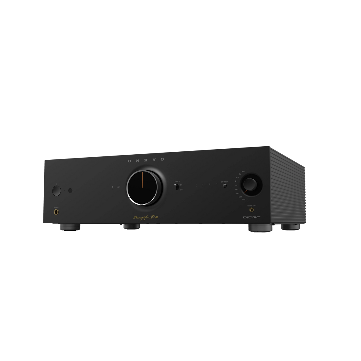 Onkyo P-80, pradinis stiprintuvas su tinklo grotuvu