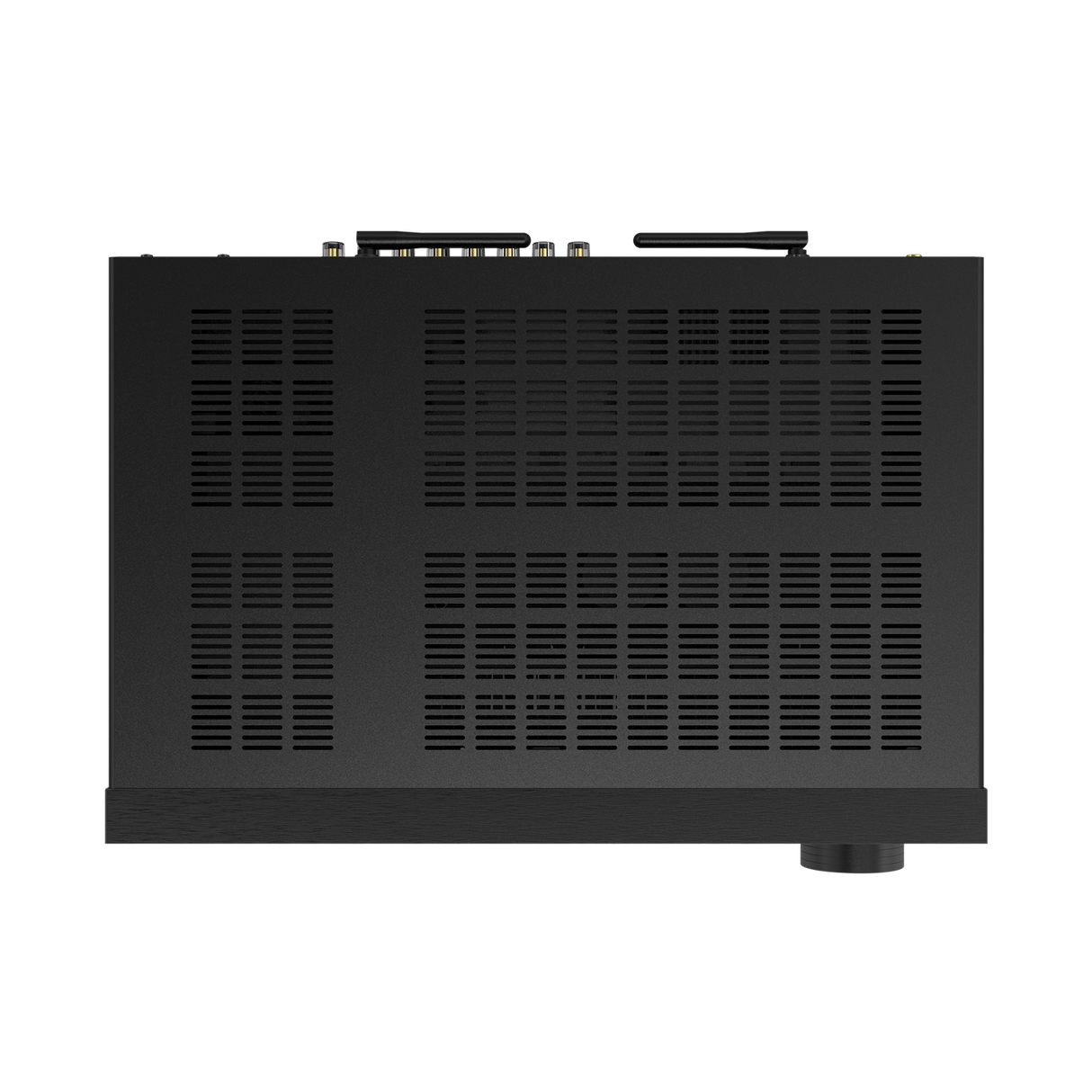 Onkyo TX-8470, Hi-Fi tinklinis stereo stiprintuvas - viršutinė panelė su jungtimis ir antena