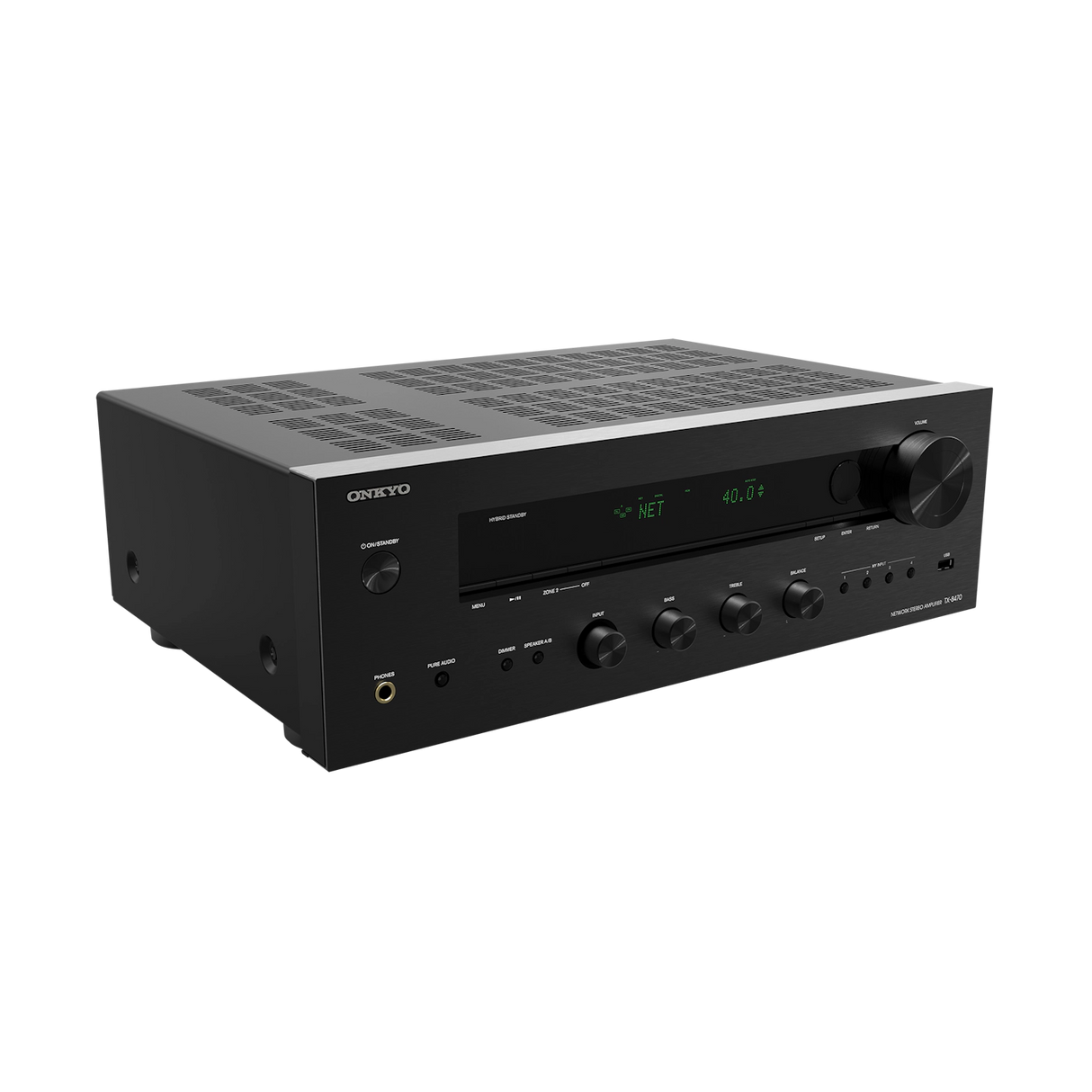 Onkyo TX-8470, Hi-Fi tinklinis stereo stiprintuvas - Onkyo logotipas ant priekio