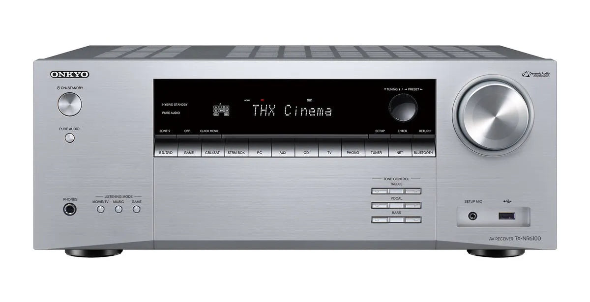 Onkyo TX-NR6100, 7.2 kanalo AV imtuvas - stiprintuvas - dideli valdymo ratukai ir mygtukai
