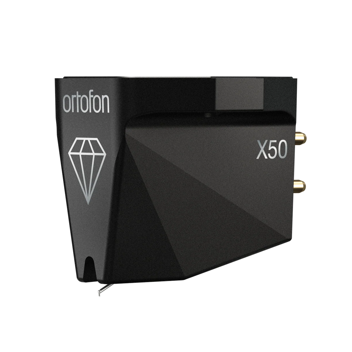 Ortofon MC X50, patefono galvutė - Deimanto formos logotipas, modelio žyma X50