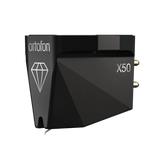 Ortofon MC X50, patefono galvutė - Deimanto formos logotipas, modelio žyma X50