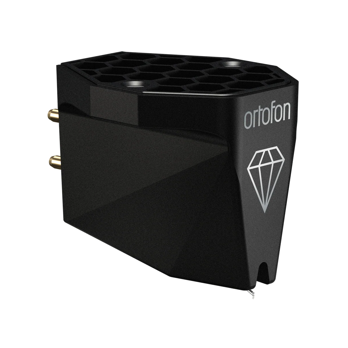 Ortofon MC X50, patefono galvutė - Juodas korpusas su deimanto simboliu ir logotipu