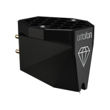 Ortofon MC X50, patefono galvutė - Juodas korpusas su deimanto simboliu ir logotipu