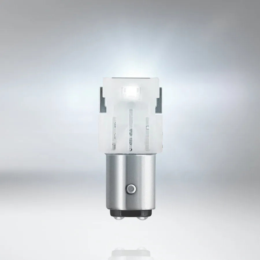 Osram LED lemputės, P21/5W BAY15d 12V 2.00/0.4W Balta, 2vnt 7528 - Šoninis vaizdas su mygtuku