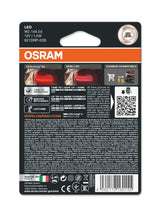 Osram LED lemputės, W16W T10 W2.1x9.5d 12V/2W(16W) Raudona - Off-road only simbolis ir QR kodas