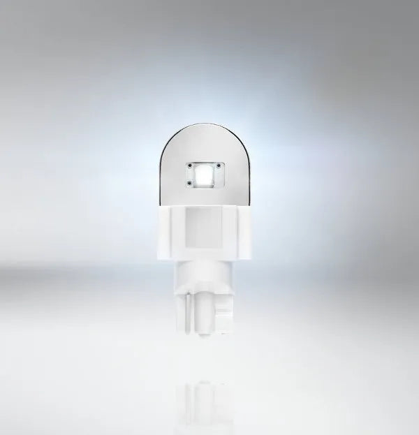 Osram LED lemputės, W16W T15 W2.1x9.5d 12V/2W(16W) Balta 6000K, 2v - LED lustas su metaliniu atšvaitu