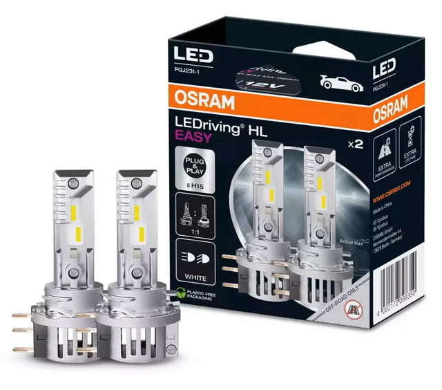 Osram LED pagrindinės šviesos H15, 6000K, 2vn, 64176DWESY2-2HB