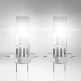 Osram LED pagrindinės šviesos H7/H18, 6000K, 2vn, 64210DWESY2-HCB - Du šviečiantys LED priekiniai žibintai iš arti