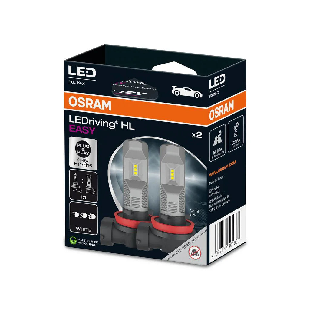 Osram LED pagrindinės šviesos H8/H11/H16, 6000K, LEDriving HL, 2vn - Du LED priekiniai žibintai pakuotėje