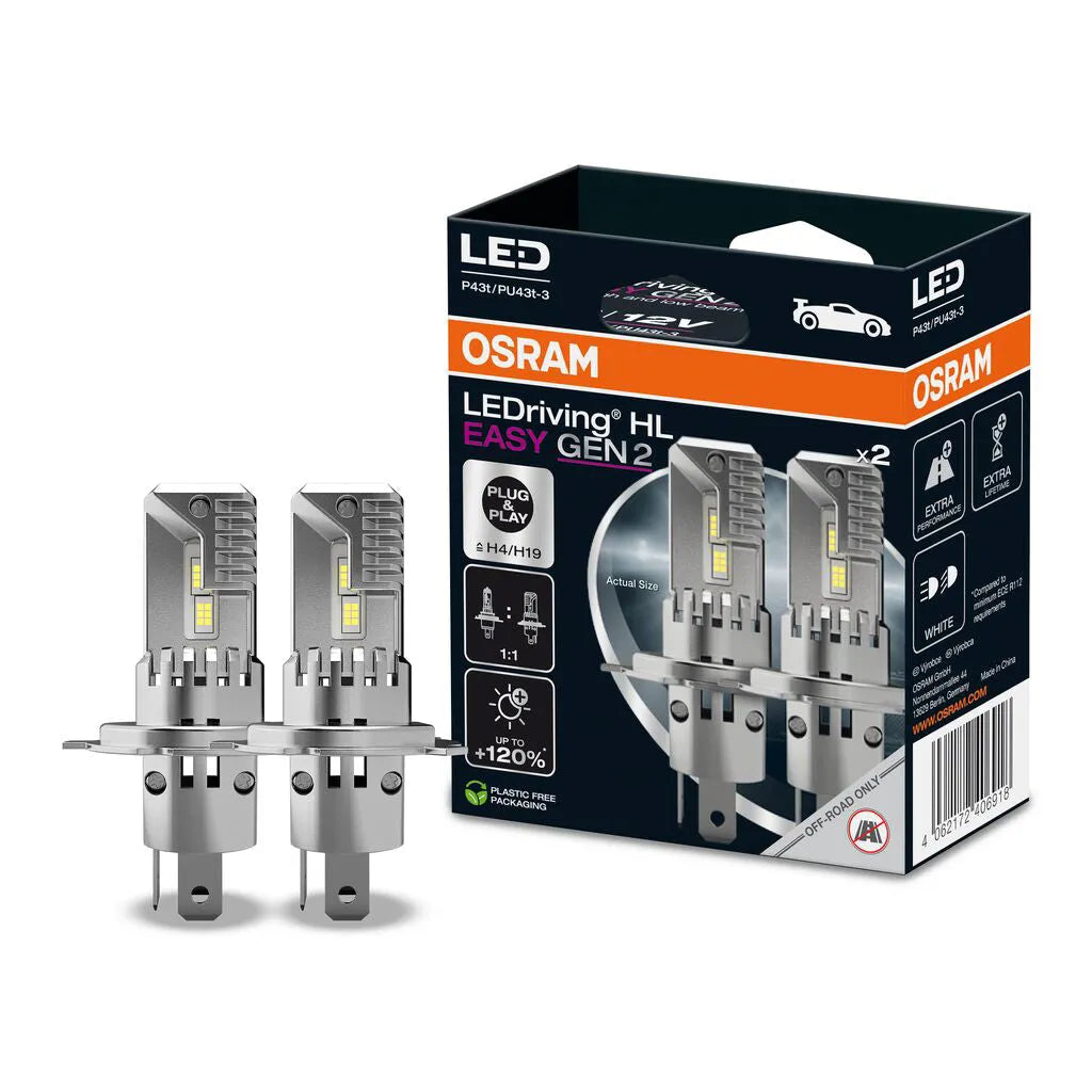 Osram LED šviesos H4/H19, 6500K, LEDriving HL, 2vn, 64193DWESY2-H