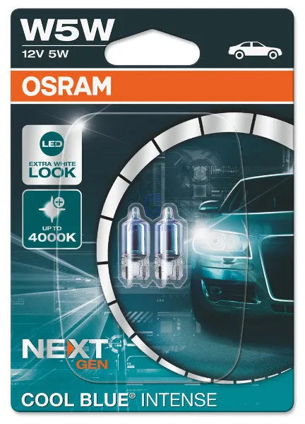Osram lemputės Cool Blue® Intense NextGeneration, W5W, 5W, DUO 28