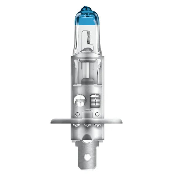Osram lemputės Night Breaker Laser,+150%, H1, 55W,2 vnt, DUO O641 - Mėlyna lemputės viršūnėlė su spirale