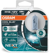 Osram lemputės,H15, Cool Blue® Intense NextGeneration, 3700K, 15/5