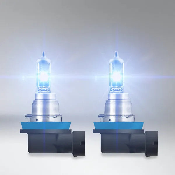 Osram lemputės,H8, Cool Blue® Intense NextGeneration, 4800K, 35W 6 - Du šviečiantys mėlyni priekiniai žibintai