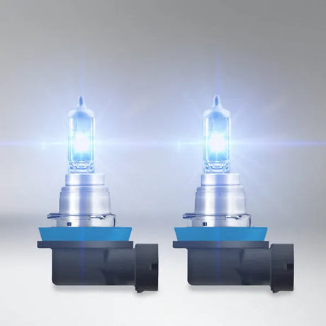 Osram lemputės,H8, Cool Blue® Intense NextGeneration, 4800K, 35W 6 - Du šviečiantys mėlyni priekiniai žibintai