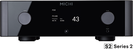 Rotel Michi P5 Series 2, pradinis garso stiprintuvas- priekis