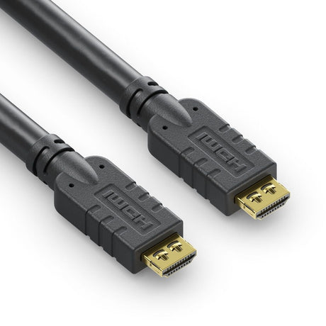 PI1000-150 HDMI kabelis - PureInstall 15m - Auksinės HDMI jungtys su logotipu