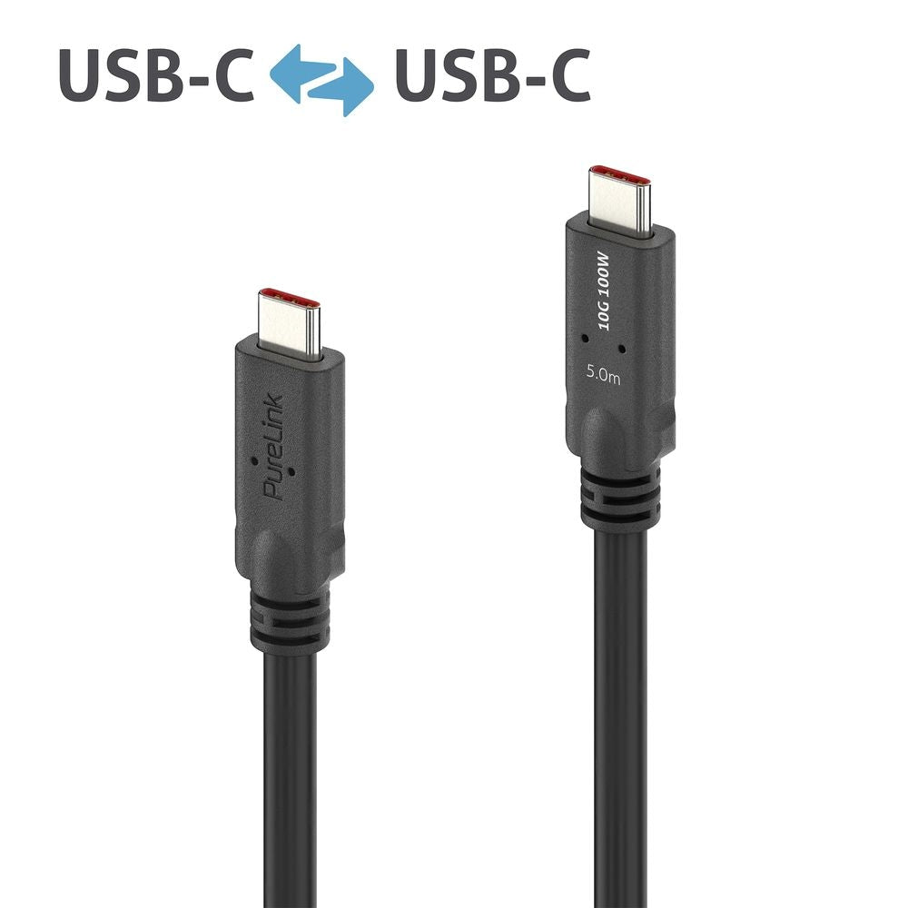 PI6500-050 USB-C į USB-C kabelis su E-marker USB 3.2 Gen1x2 10Gbps, 100W - PureInstall 5m