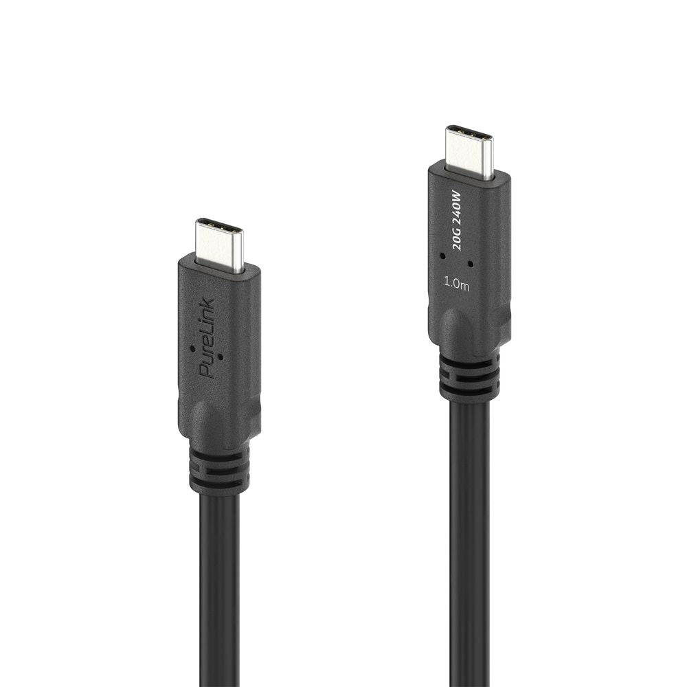 PI6600-010 USB-C į USB-C kabelis su E-marker USB4 Gen2x2 20Gbps, 240W - PureInstall 1m