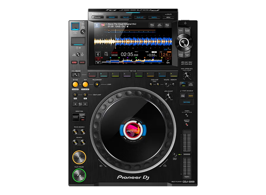 PIONEER CDJ-3000, DJ grotuvas su spalvotu 9" ekranu - Spalvotas 9 colių ekranas su banguota muzikos forma