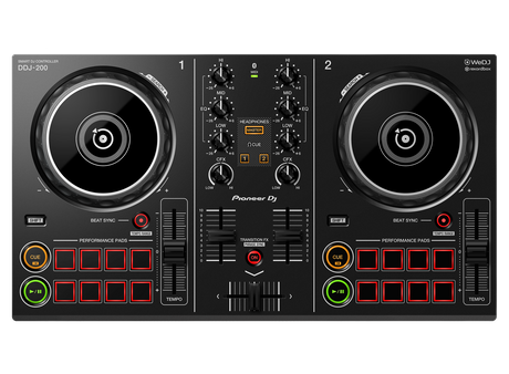 PIONEER DJ - DDJ-200 - DJ valdiklis - detalus valdymo pulto vaizdas su mygtukais