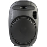 IBIZA Sound & Light PORT15VHF-MKII, nešiojama garso sistema su akumuliatoriumi + 2x VHF belaidžiai mikrofonai, USB/SD/AUX/BT