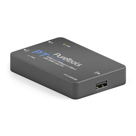 PT-C-HDUSB PureTools - HDMI2 vaizdo įrašymo įrenginys - 4K 60Hz HDMI į USB3.2 konversijos įrankis, HDMI 2 (18Gbps) į USB 3 (5Gbps) su HDMI Loop Out - Juodas įrenginys su USB jungtimi, logotipu