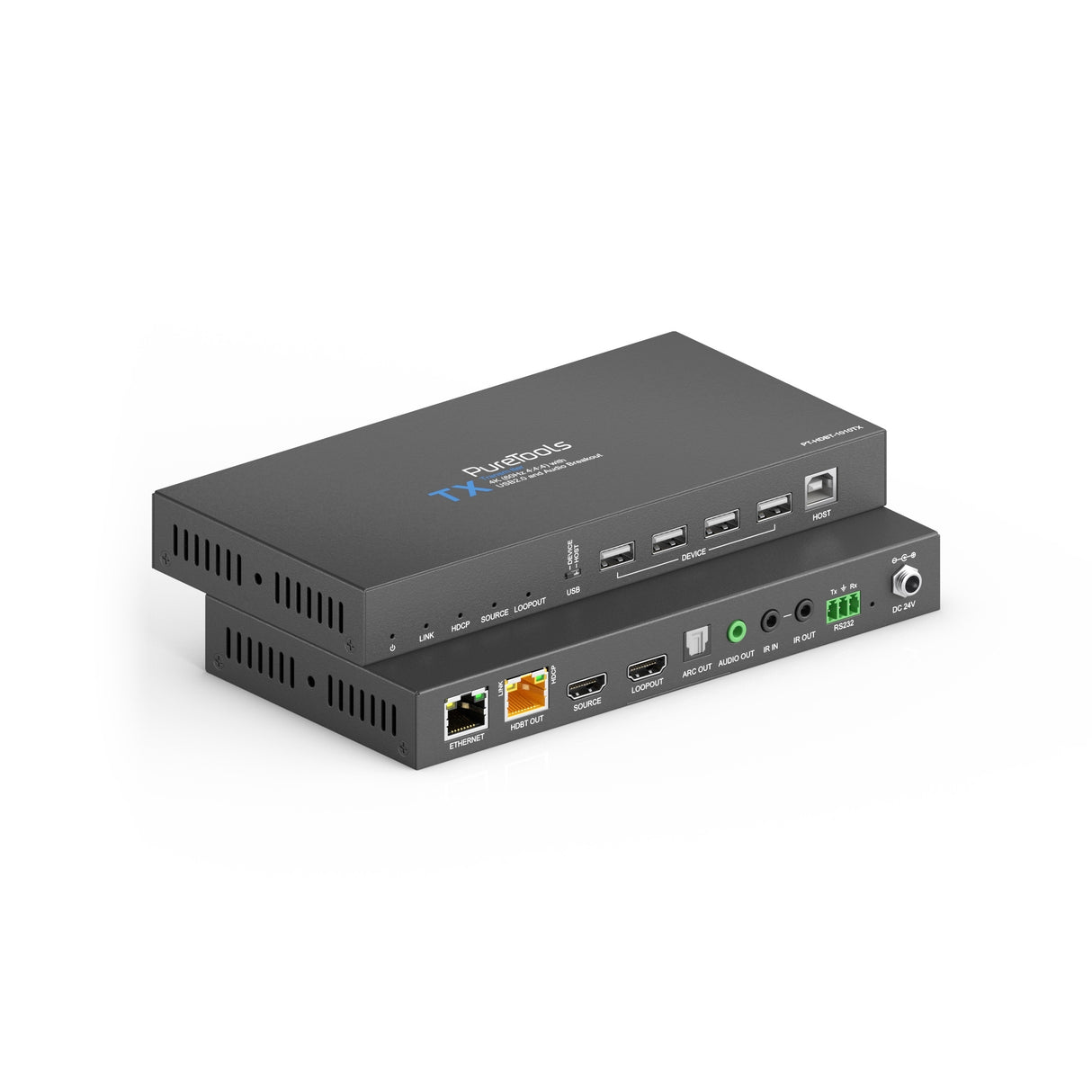 PT-HDBT-1010 PureTools - HDBaseT ilgintuvas su USB 2 ir garso išvestimi, 4K (60Hz 4:4:4)