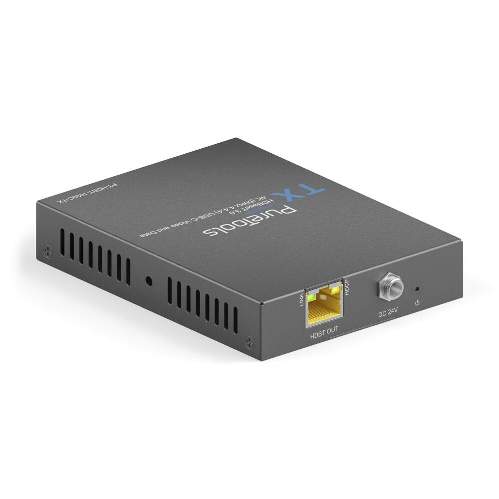 PT-HDBT-1020C-TX PureTools - HDBaseT USB-C siųstuvas - HDBaseT 3 - 4K (60Hz 4:4:4) USB-C vaizdo ir duomenų