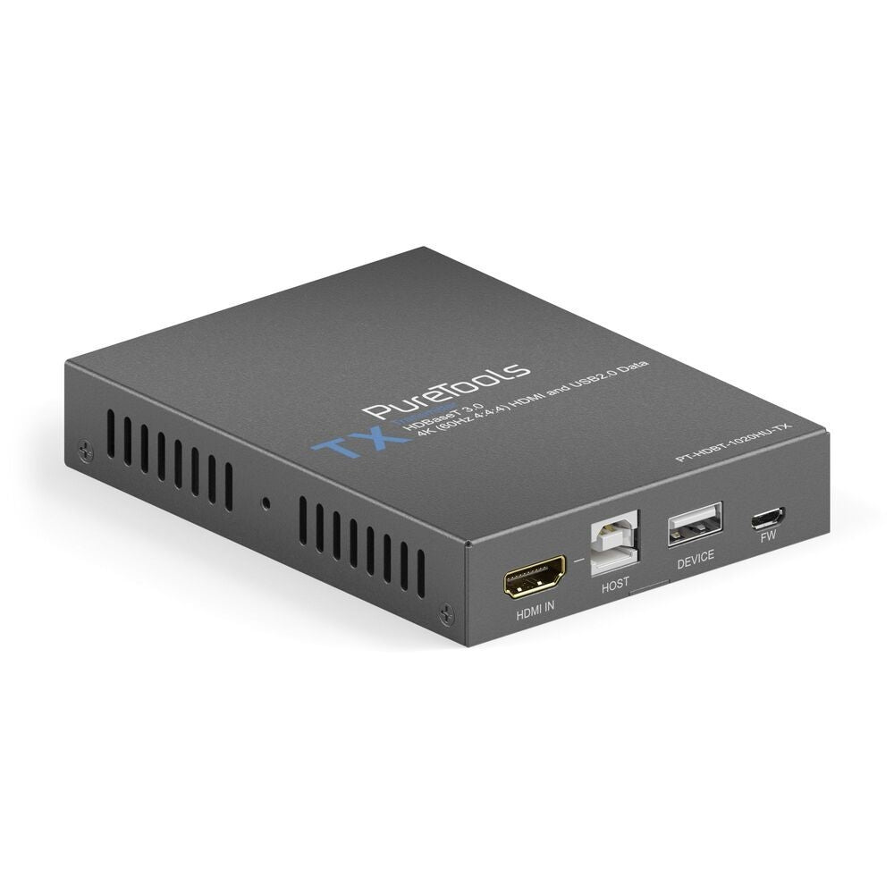 PT-HDBT-1020HU-TX PureTools - HDBaseT 3 HDMI ir USB siųstuvas - HDBaseT 3 4K (60Hz 4:4:4) HDMI ir USB2 duomenims