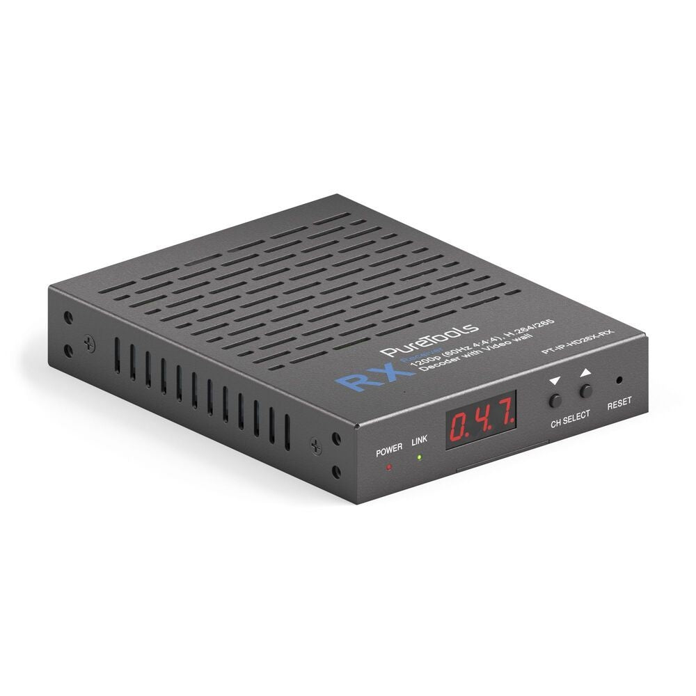 PT-IP-HD26X-RX PureTools - HDMI IP imtuvas, H.264/265 IP srauto dekoderis
