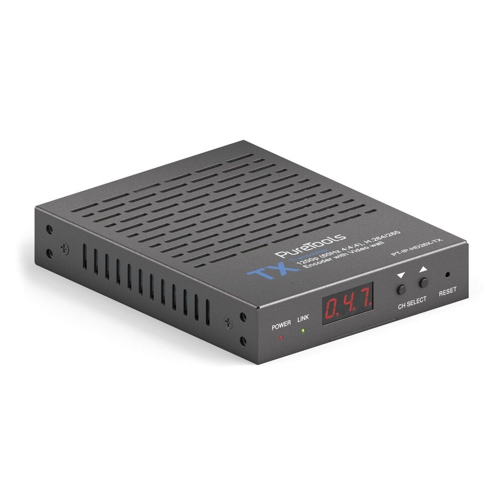 PT-IP-HD26X-TX PureTools - HDMI IP siųstuvas, H.264/265 IP srauto koduoklis - H.264/265 koduoklis 1200p (60Hz 4:4:4) su vaizdo siena
