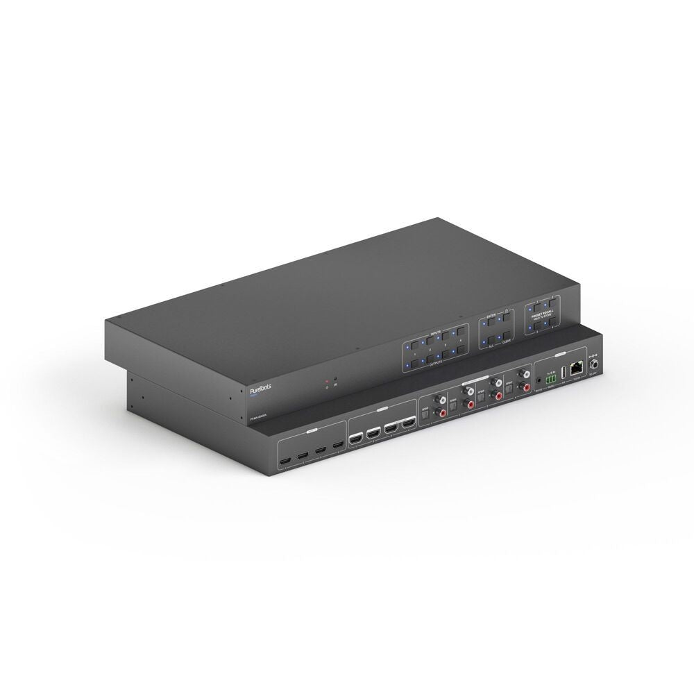 PT-MA-HD44DA PureTools - HDMI 2 matrica 4x4, 4K (60Hz 4:4:4) + garso matrica
