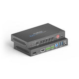 PT-PSW-21C PureTools - 2x1 telekonferencijų komutatorius su USB-C ir HDMI įėjimu bei HDMI išėjimu, 4K (60Hz 4:4:4), USB-C įkrovimas iki 40W su 2 prievadų USB centru