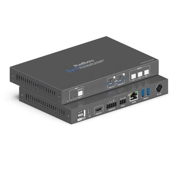 PT-PSW-21CC-KVM PureTools - 2x1 USB-C KVM komutatorius - 4K (60Hz 4:4:4) Dual USB-C su 100W PD